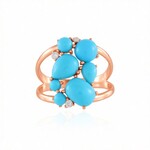 Anillo en plata con Turquesa bella durmiente (de Melo Essence)