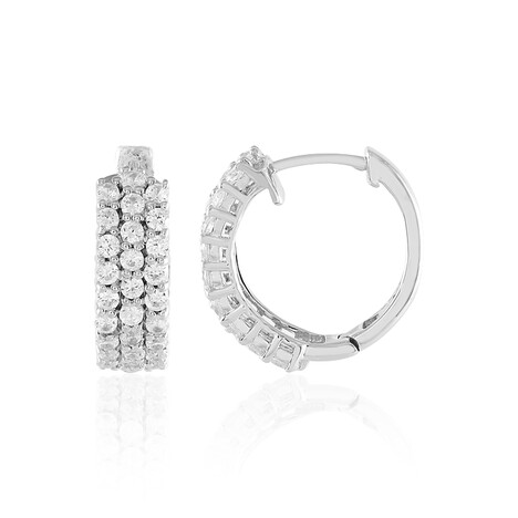 Zirkon-Silberohrringe