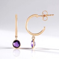 Pendientes en plata con Amatista