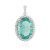 Ciondolo in argento con Fluorite Verde