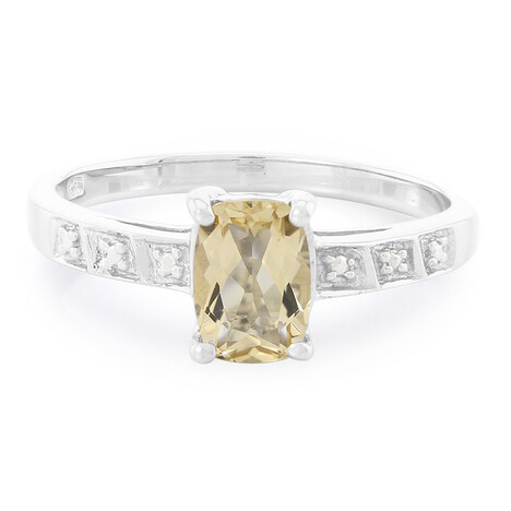 Champagner-Quarz-Silberring