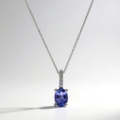Collana in oro con Tanzanite AAA