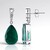 Orecchini in argento con Quarzo Verde Foresta