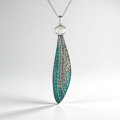 Collana in argento con Ametista Verde (Adela Silber)