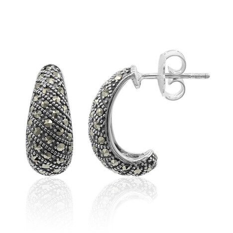 Markasit-Silberohrringe