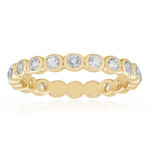 Zilveren ring met witte topaasstenen