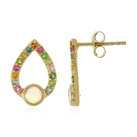 Gouden oorbellen met Welo-opalen (Adela Gold)