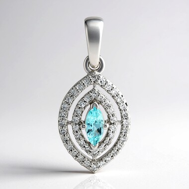 Gouden hanger met een Braziliaanse Paraiba toermalijn (AMAYANI)