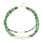 Collana in argento con Onice Verde (Riya)
