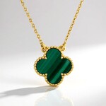 Collana in argento con Malachite (Adela Silber)
