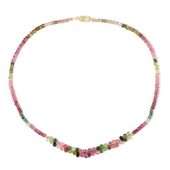 Zilveren halsketting met toermalijnen (Adela Silber)