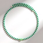 Collier ras du cou en acier et Emeraude du Brésil (Riya)