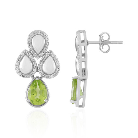 Peridot-Silberohrringe
