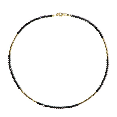 Collier en argent et Spinelle noir