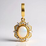 Pendentif en argent et Opale d'Australie