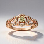 Anello in oro con Diamante Rose de France VS1 di Argyle (Annette)