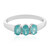 Bague en argent et Apatite bleue
