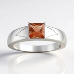 Anello in argento con Pietra del Sole dell'Oregon