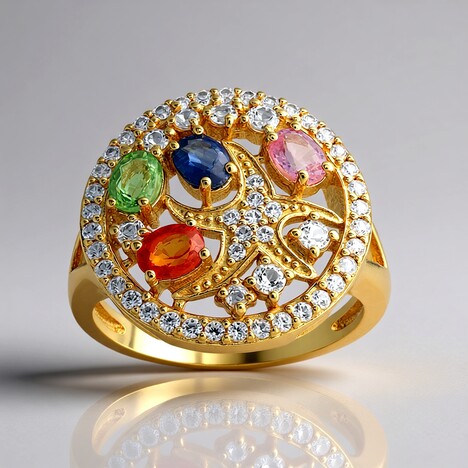 Anello in argento con Zaffiro Verde