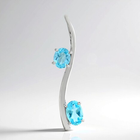 Ciondolo in argento con Apatite Blu (Pallanova)