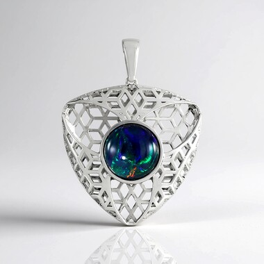Mezezo-Opal-Silberanhänger (Ornaments by de Melo)