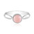 Zilveren ring met een roze opaal (de Melo)