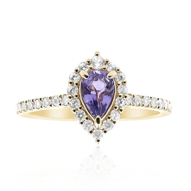 Purpurfarbener Ceylon-Saphir-Goldring