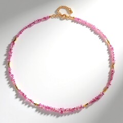 Collana in argento con Zaffiro Ceylon Rosa