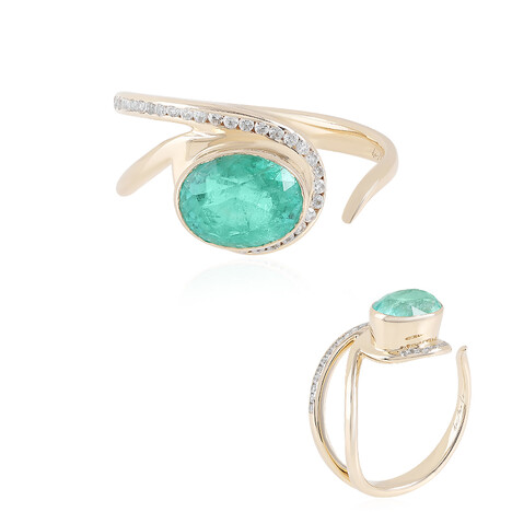 9K Russian Emerald Gold Ring (de Melo)