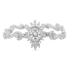 Weißer Topas-Silberarmband