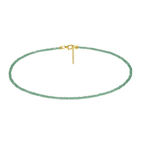 Grüner Onyx-Silberhalskette
