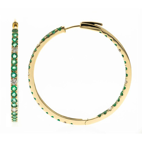 Gouden oorbellen met SI1 (H) Diamanten (CIRARI)