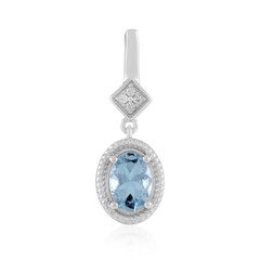 Brazilian Aquamarine Silver Pendant