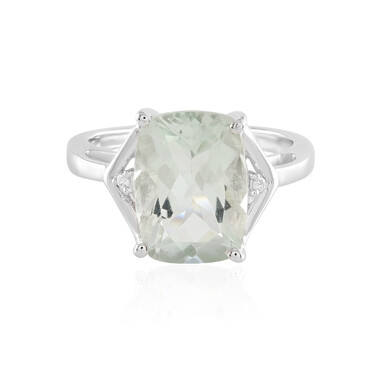 Grüner Amethyst-Silberring