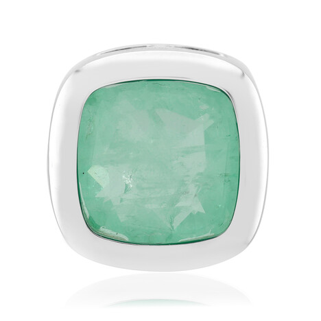 Colgante en plata con Cuarzo verde pastel (MONOSONO COLLECTION)