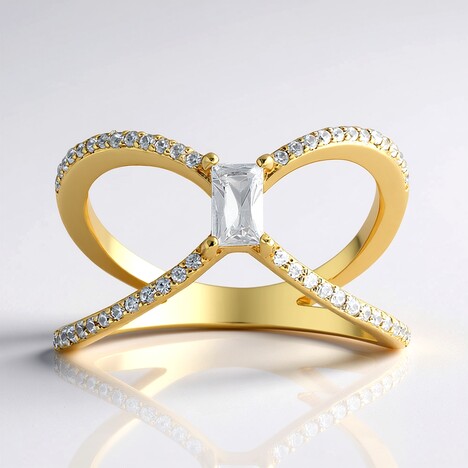 Anello in argento con Topazio Bianco