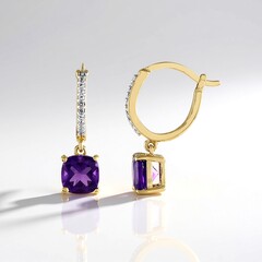 Orecchini in argento con Ametista Zambiana