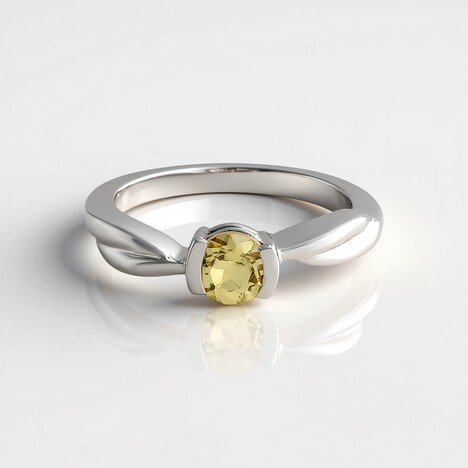 Anello in argento con Berillo Giallo