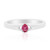 Anillo en plata con Espinela rosa
