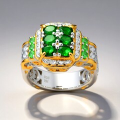 Anello in argento con Tsavorite della Tanzania