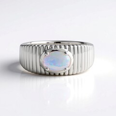 Anello in argento con Opale di Welo