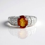 Anello in argento con Citrino Madeira
