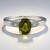 Anello placcato in platino con Tormalina Cuprian