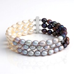 Bracciale in argento con Perla d'Acqua Dolce Bianca