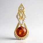 Ciondolo in oro con Sfalerite (de Melo Gold)