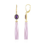 Zilveren oorbellen met Lavendel Chalcedonen (KM by Juwelo)
