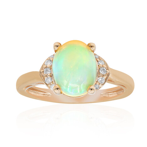 Australischer Opal-Goldring