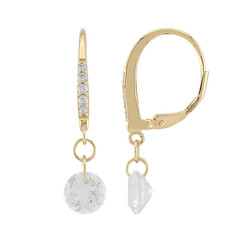 Pendientes en plata con Topacio blanco