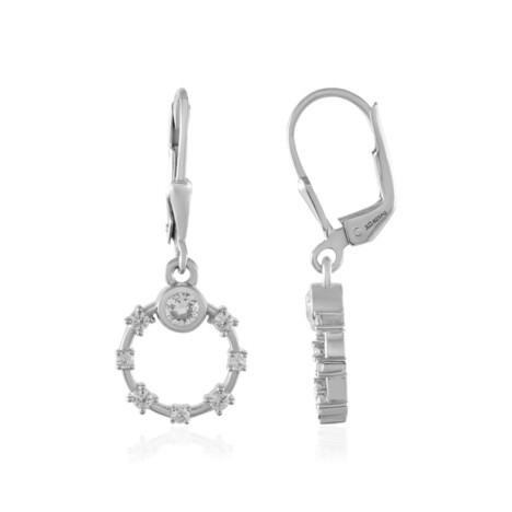 Zirkon-Silberohrringe