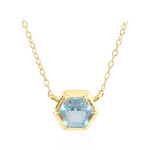 Collana in argento con Topazio Blu Cielo